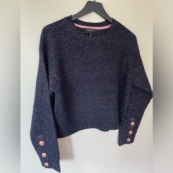 Rag & Bone Jubilee Metallic Crewneck Sweater - Picture 3 of 8